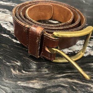 Vintage Coach Brown Bridle Leather Belt with brass Buckle 90cm size 36 made USA